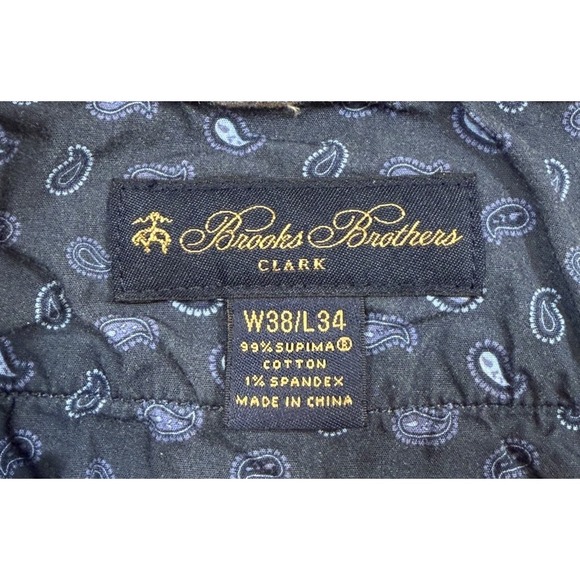 Brooks Brothers Clark Chino Casual Pants Men's Size 38x34* Beige Preppy - Picture 2 of 6